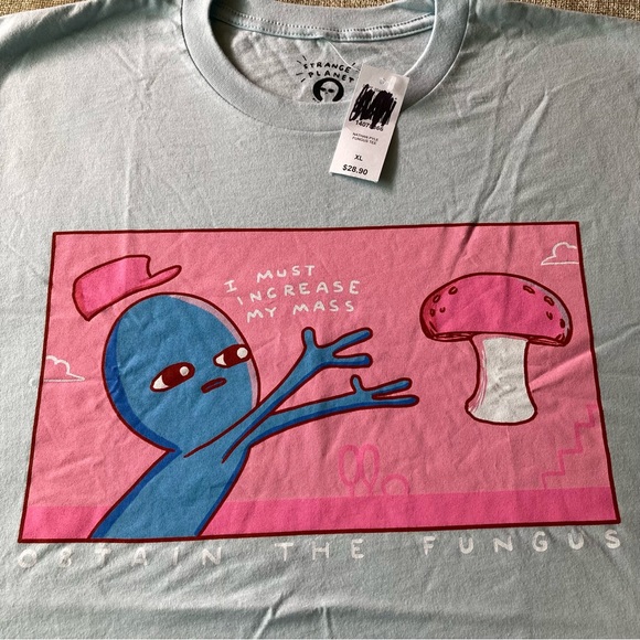 Strange Planet Nathan Pyle Fugus Tee | Size XL | Color Light Blue | NWT - Picture 6 of 8